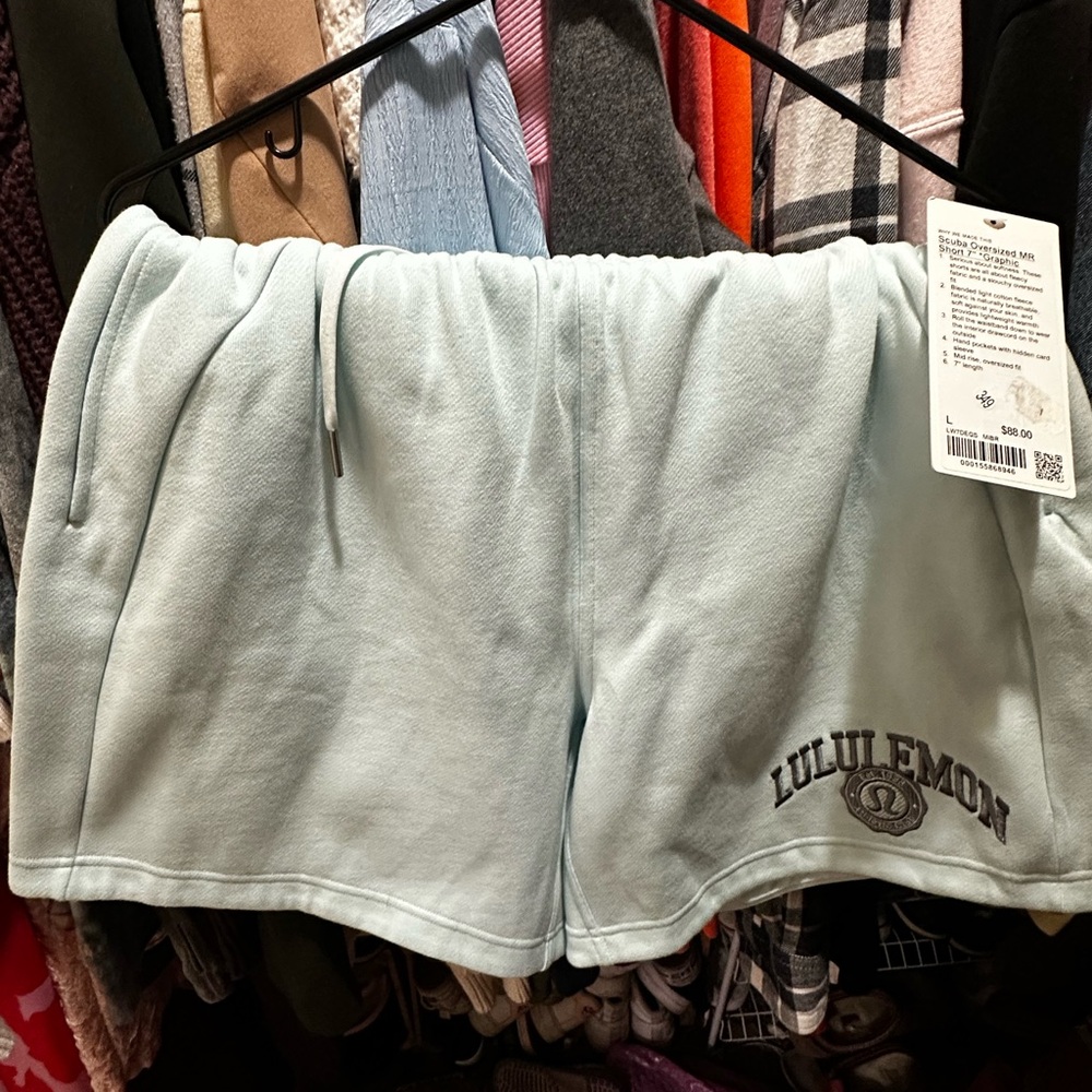 Lululemon Athletica Blue Athletic Shorts with Elastic Waistband